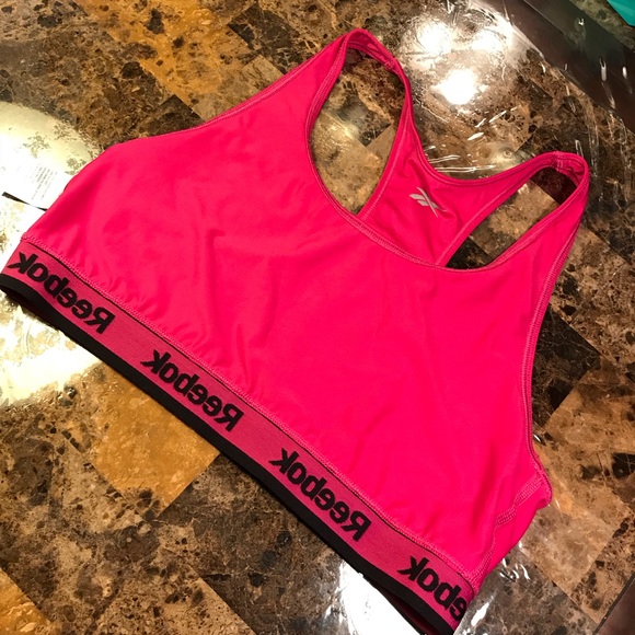 Reebok sports bra Large EUC pink racerback - Picture 7 of 13